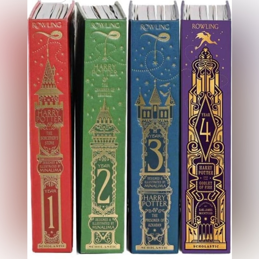 Harry Potter MinaLima + Interactive Illustrated Editions Set (4 Books)